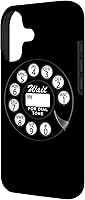 Vista 2 de Divertida caja del teléfono del dial rotatorio analógico retro retro negro lindo negro para el iPhone 17