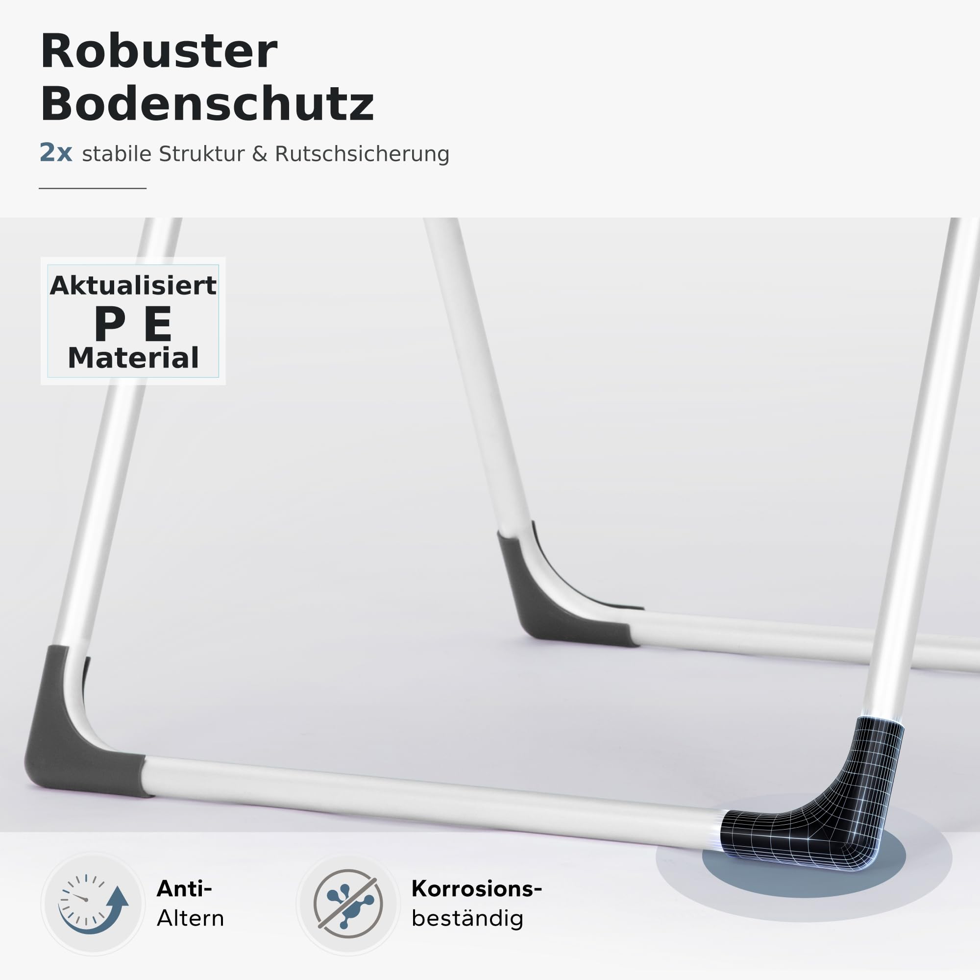 LET'S CAMP Luxus Gartenstühle Hochlehner 2er Set, Aluminium Hochlehner Gartenstuhl Klappbar Klappstuhl Balkonstuhl Campingstuhl 7-Fach Verstellbar Alu mit hoher Rückenlehne, Belastbar 120 KG Grau