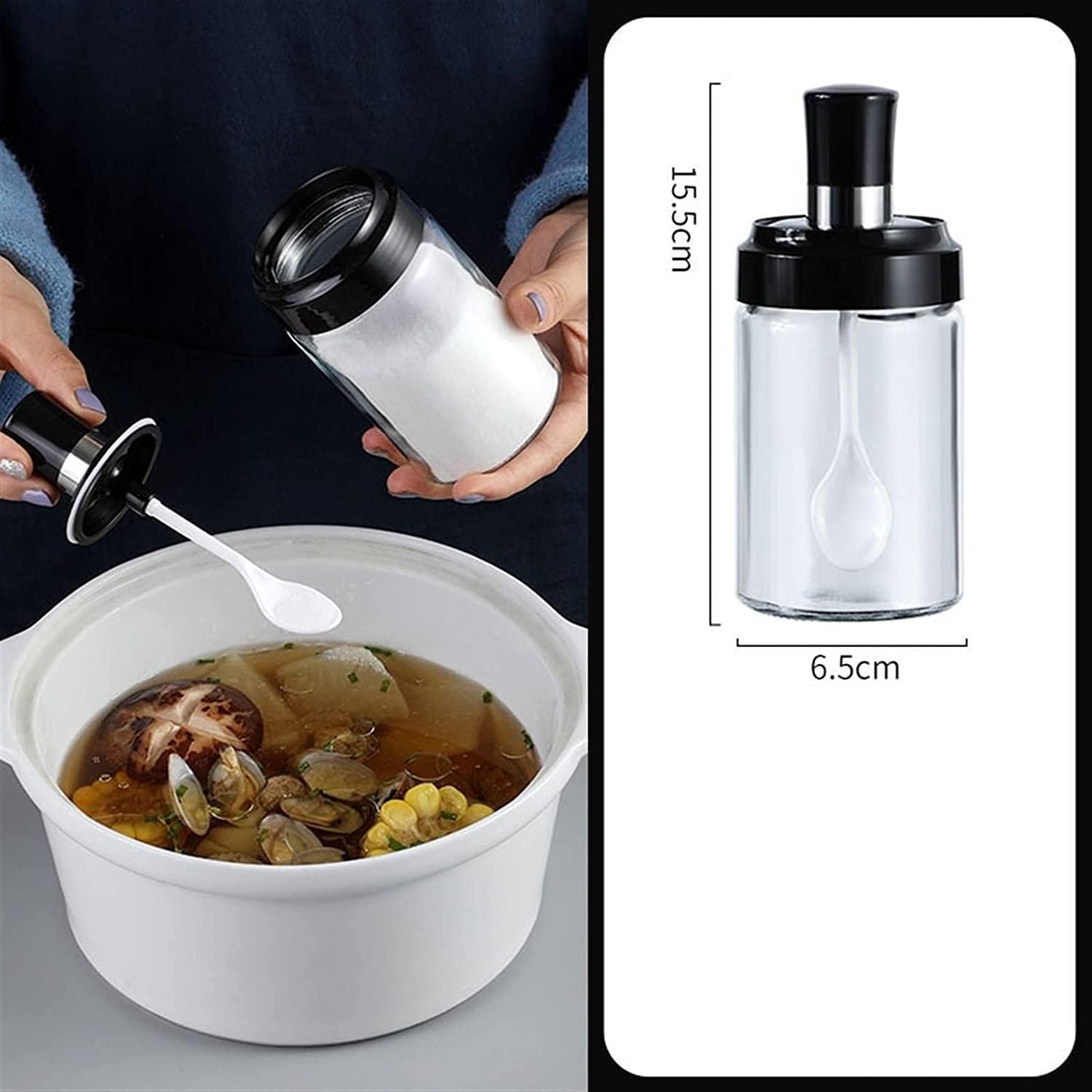 スパイスボトル、シュガーボウルガラス調味料ボトルキッチン調味料ボトル透明オイルブラシボトル家庭用調味料ボックス調味料ジャー