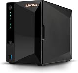Asustor Drivestor 2 Pro Gen2 AS3302T v2 Boîtier de Stockage réseau NAS à 2 Baies, 1,7 GHz Quad-Core, Port 2,5 GbE, 2 Go de RAM DDR4, Stockage réseau connecté pour Stockage Cloud (diskless) - 1