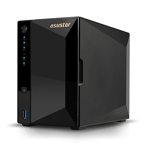 Asustor Drivestor 2 Pro Gen2 AS3302T v2, 2 Bay NAS, 1.7GHz Quad-Core, 2.5GbE Port, 2GB RAM DDR4, Small Home Media Server, Network Attached Storage Device (Diskless)