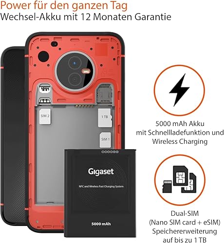 Gigaset GX4 PRO 128GB IP68 — galinė pusė