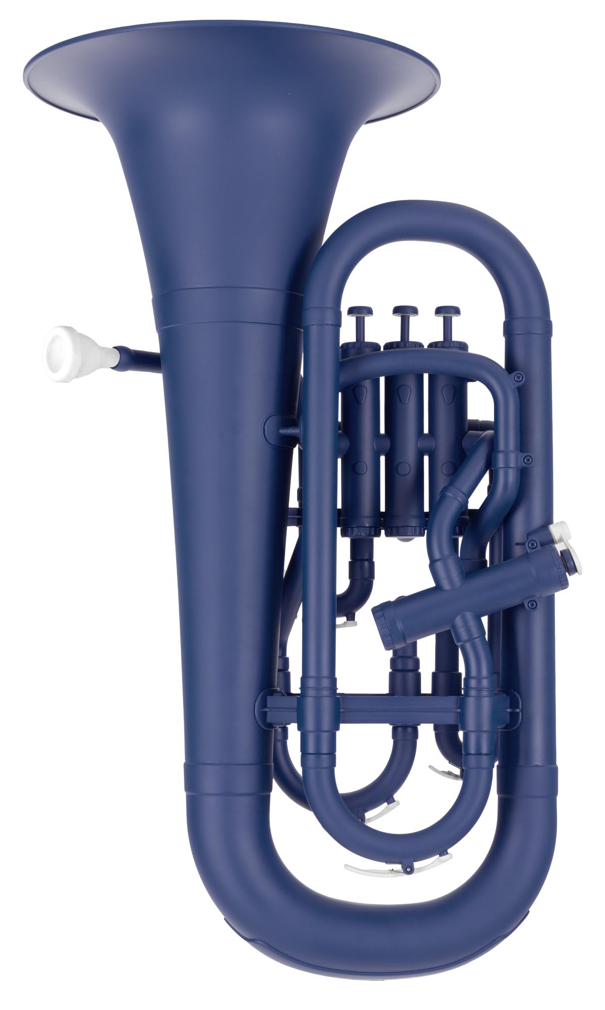 Classic Cantabile MardiBrass Euphonium Bb en plastique - 4 pistons en aluminium - seulement 2,2 kg - avec embouchure et housse - bleu mat