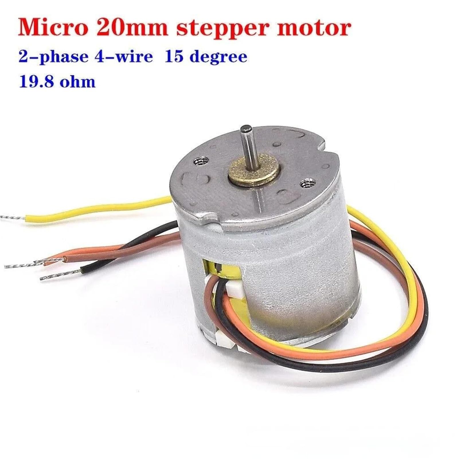 Motor paso a de 4 cables, bifásico, 20 mm diámetro, con rotor magnético potente, 10/30/50 unidades, CC 12 V-24 V pieza de reparación(30pcs)
