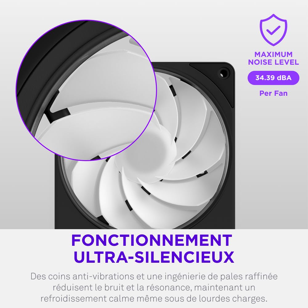 NZXT F360 RGB Reverse - Ventilateur monobloc 360mm Inversé - Noir
