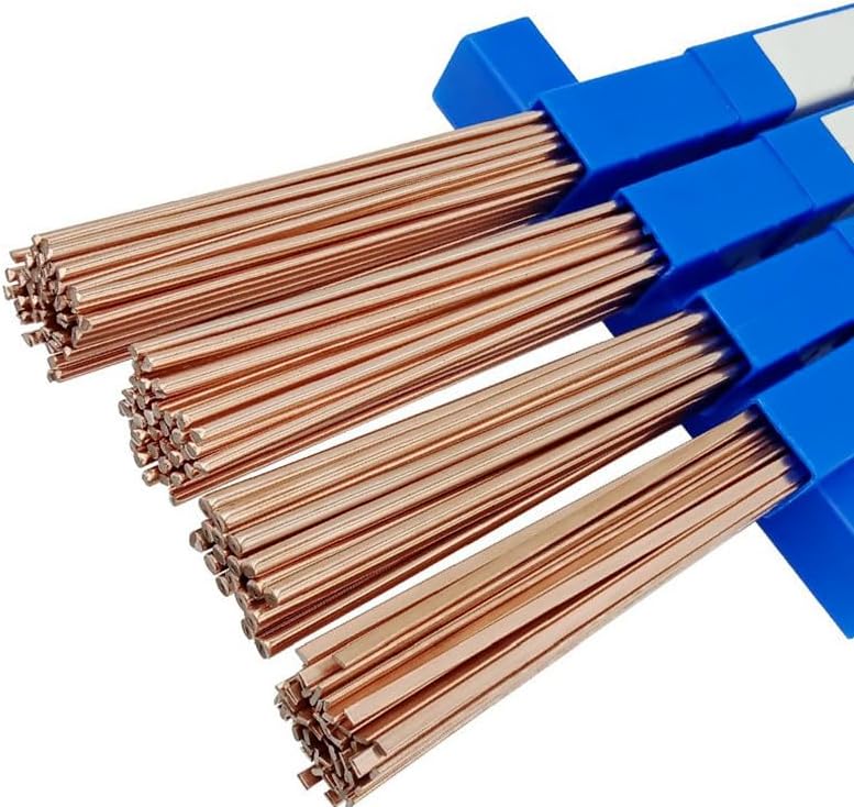 5Pcs Brass Welding Rod Set - Phosphorus Copper Electrode Welding Wire for Soldering, No Solder Powder Needed(1.3x3.2mmx40cm)
