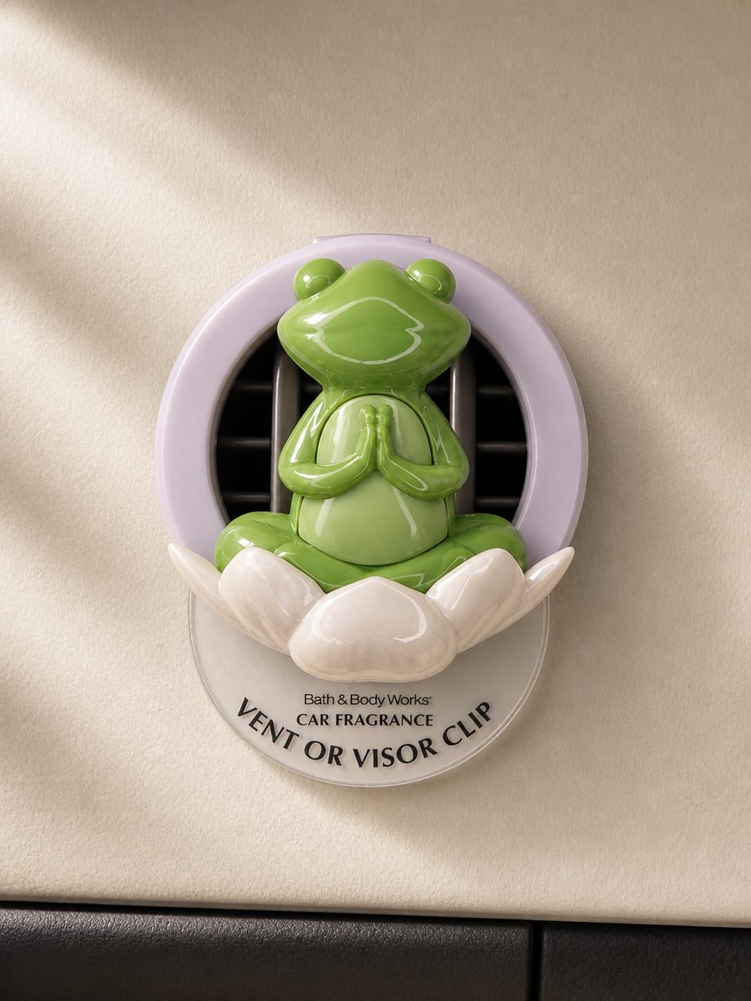 Bath and Body Works Yoga Frog Car Fragrance Holder Easy To Open