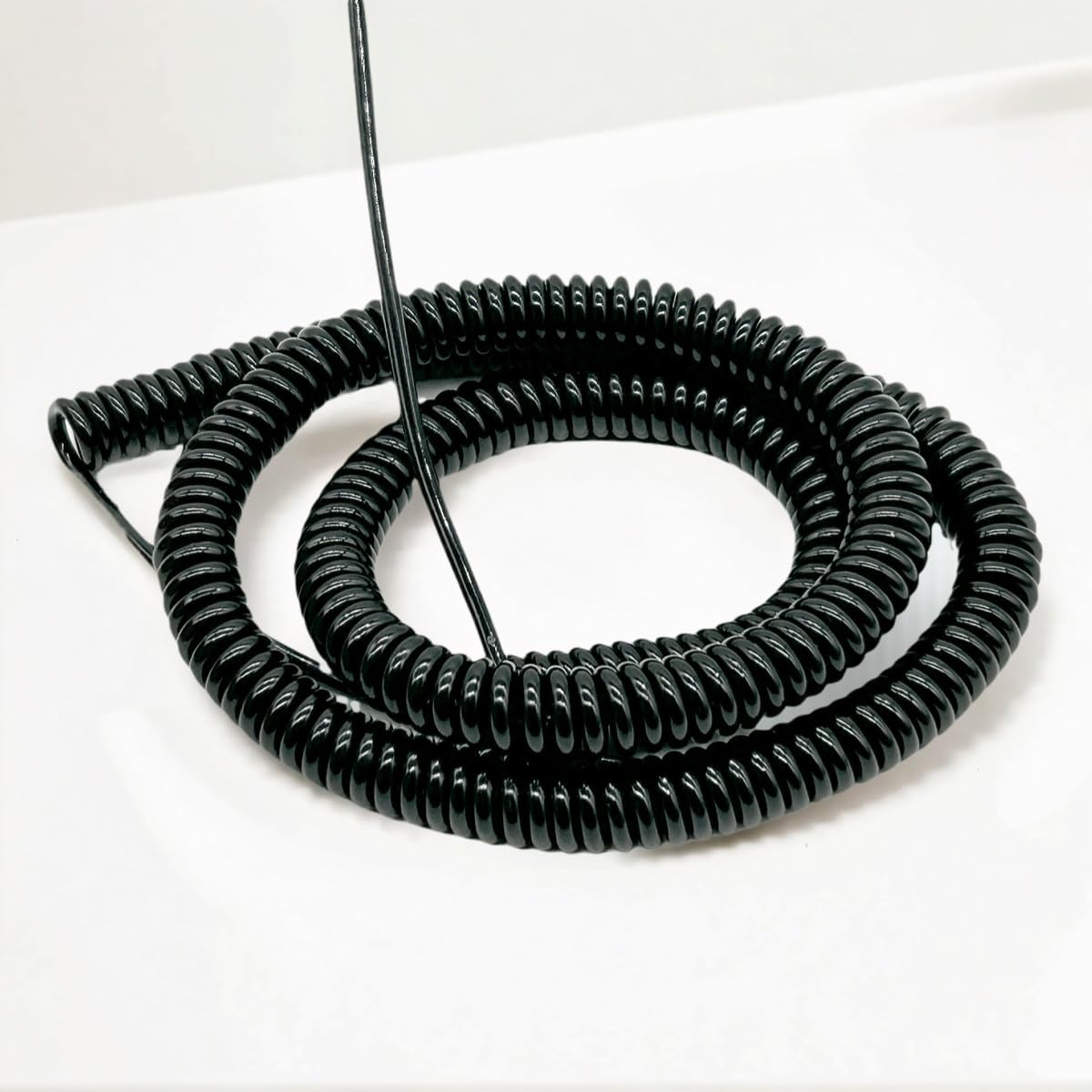 Telescopic Spring Fil thermorétractable électrique à ressort spiralé à 7 conducteurs, 0,2 mm², calibre 24 AWG Length Extendable(Straight 7.5 meters)