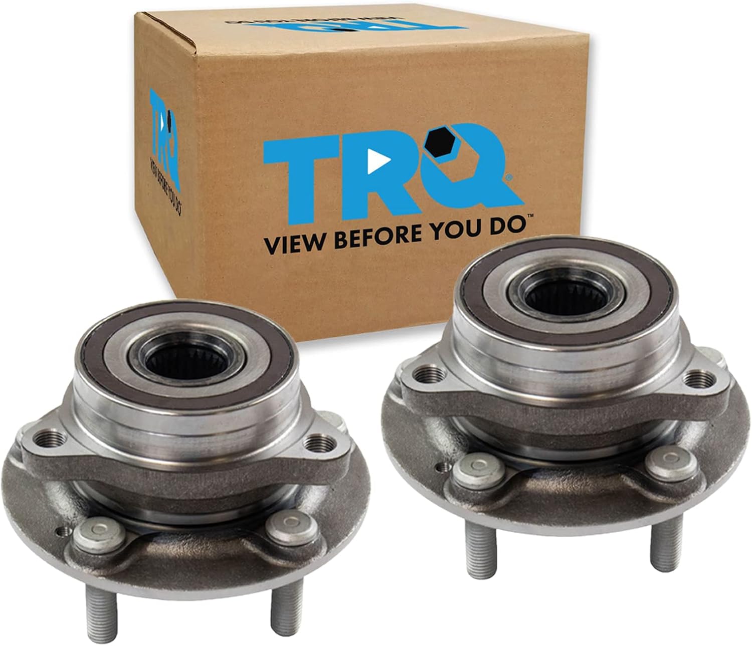 TRQ Front Left and Right Wheel Bearing and Hub Assembly Set 2 Piece Compatible with 17-23 Hyundai Elantra 17-20 Elantra GT 17-22 Ioniq 19-21 Veloster 2019 Veloster N 19-22 Kia Forte 17-21 NIRO