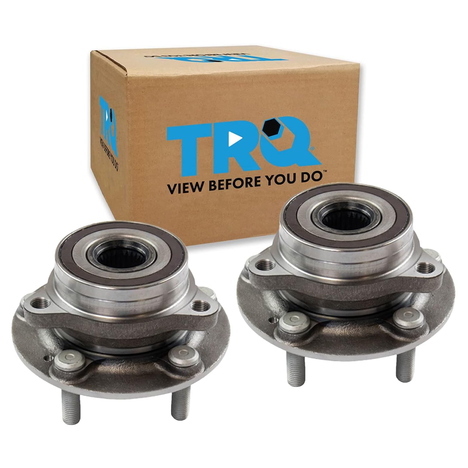 TRQ 2 Piece Front Wheel Bearing & Hub Assembly Set Compatible with 2017-2023 Hyundai Elantra 2017-2020 Elantra GT 2017-2022 Ioniq 2019-2021 Veloster 2019 Veloster N 2019-2022 Kia Forte 2017-2021 NIRO