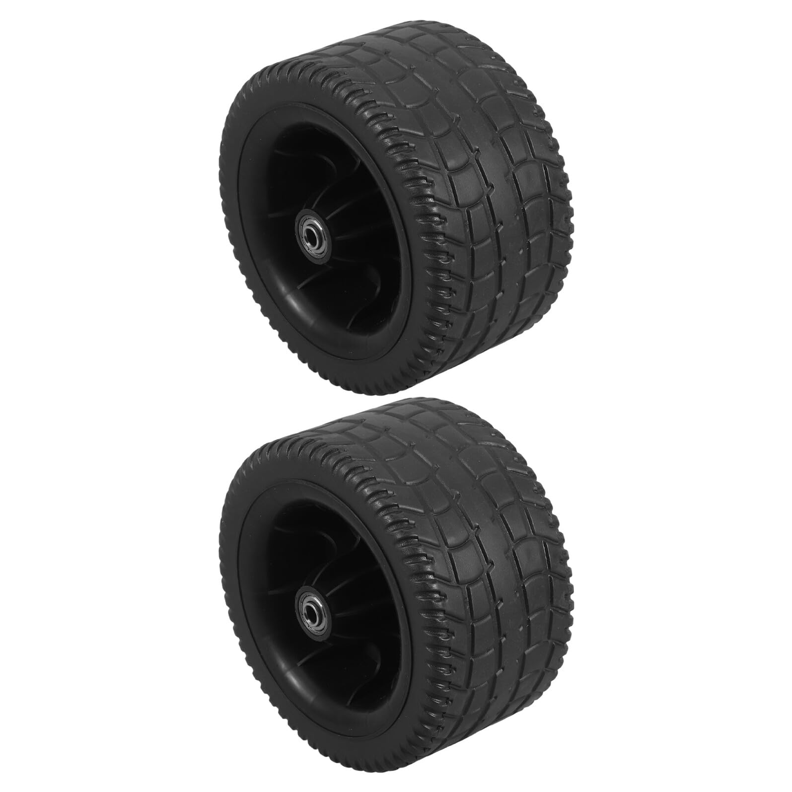 Roues de Compresseur D'air en Caoutchouc Noir, Lot de 2 Pièces