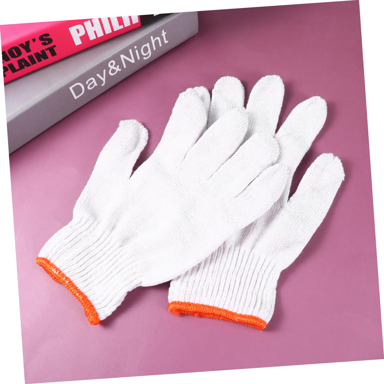 Moufles de Travail Antidérapants en Fil de Coton, Lot de 24 Paires