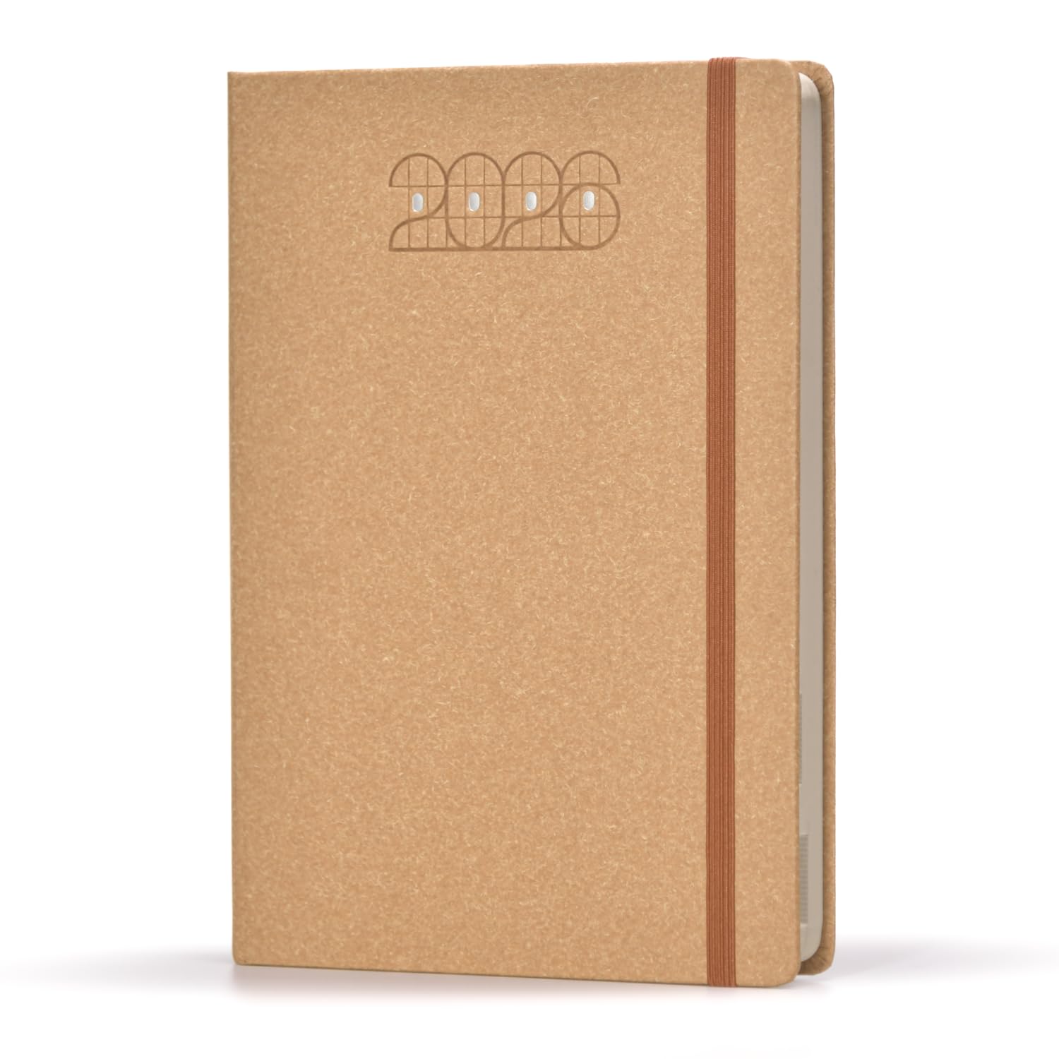 Mahavir Savana - Set regalo agenda 2026, formato A5, con custodia in tela e penna, diario giornaliero con elastico e passante per penna, 424 pagine, 70 g/m², carta naturale ombreggiante, carta termica