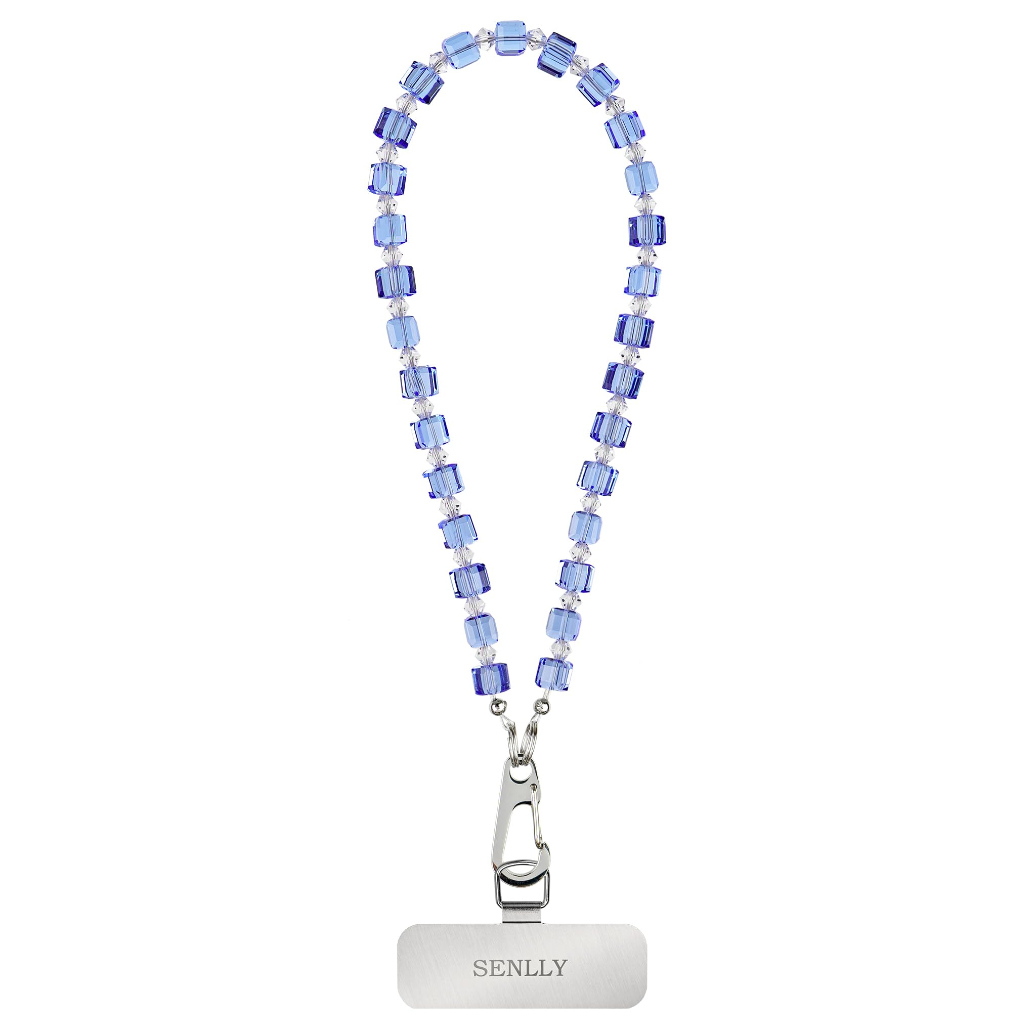 SENLLY Wristlet Phone Lanyard Charm, Selected K9 Crystal Wrist Strap, Use Stainless Steel Hardware, Jewel Gift for Women