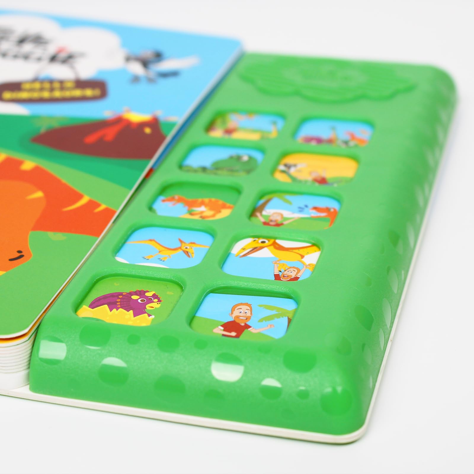 Steve and Maggie Hello Dinosaurs 10-Button Baby Sound Books, Sing-Along Dinosaur Nursery Rhymes Book - Image 3
