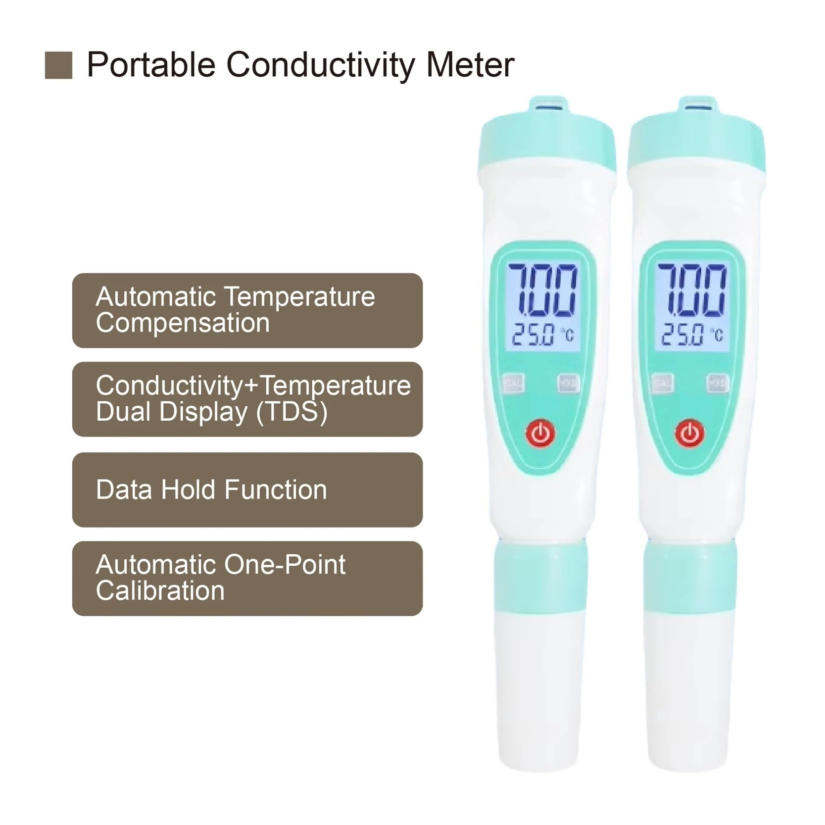 per acqua potabile, acquari e altro ancora Misuratore TDS a penna, tester digitale della qualità dell'acqua, misuratore di conducibilità e salinità, tester di pH for acqua potabile e acquari(TDS-1L-0-