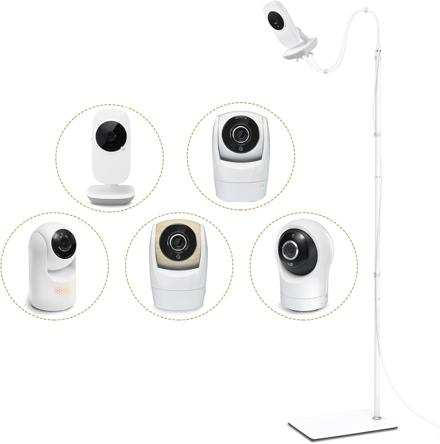 Baby Monitor Floor Stand Mount Compatible with Vtech VM819, Advanced HQ Max, New VM901, RM7764HD, RM5467HD Baby Monitor, Baby Camera Stand Holder with Height Adjustable, Out of Baby Reach, More Safety
