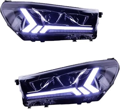 LED Headlights Compatible With Toyota HILUX REVO 2015-2020 Style LED Head Lamp Upgrade DRL Dynamic Signal Lamp Front LightLED headlights,Foe LHD