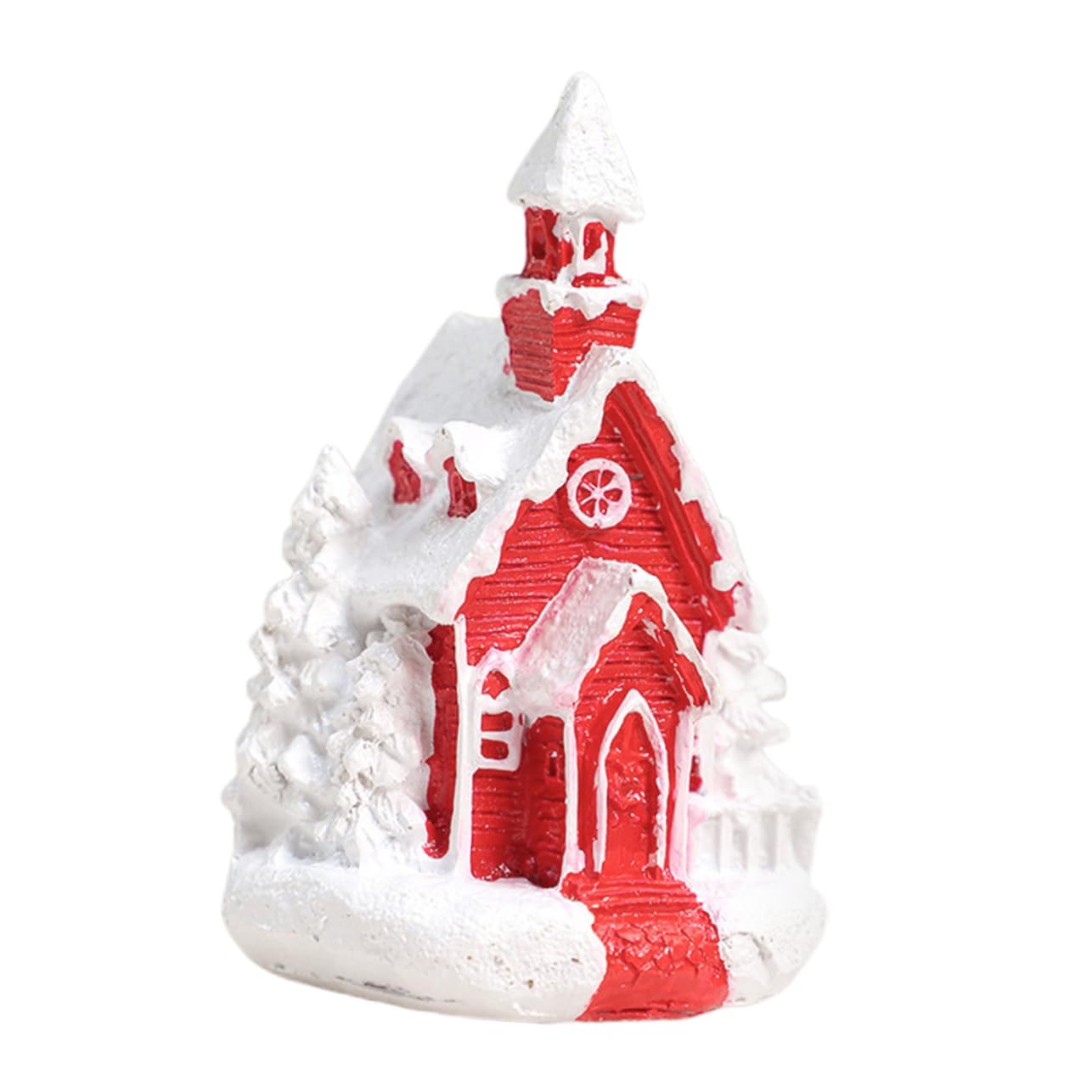 Toddmomy European Style Resin Christmas House Figurine for Holiday Tabletop Decor Versatile Winter Scene Ornament with Meticulous Detailing for Home and Office Decoration