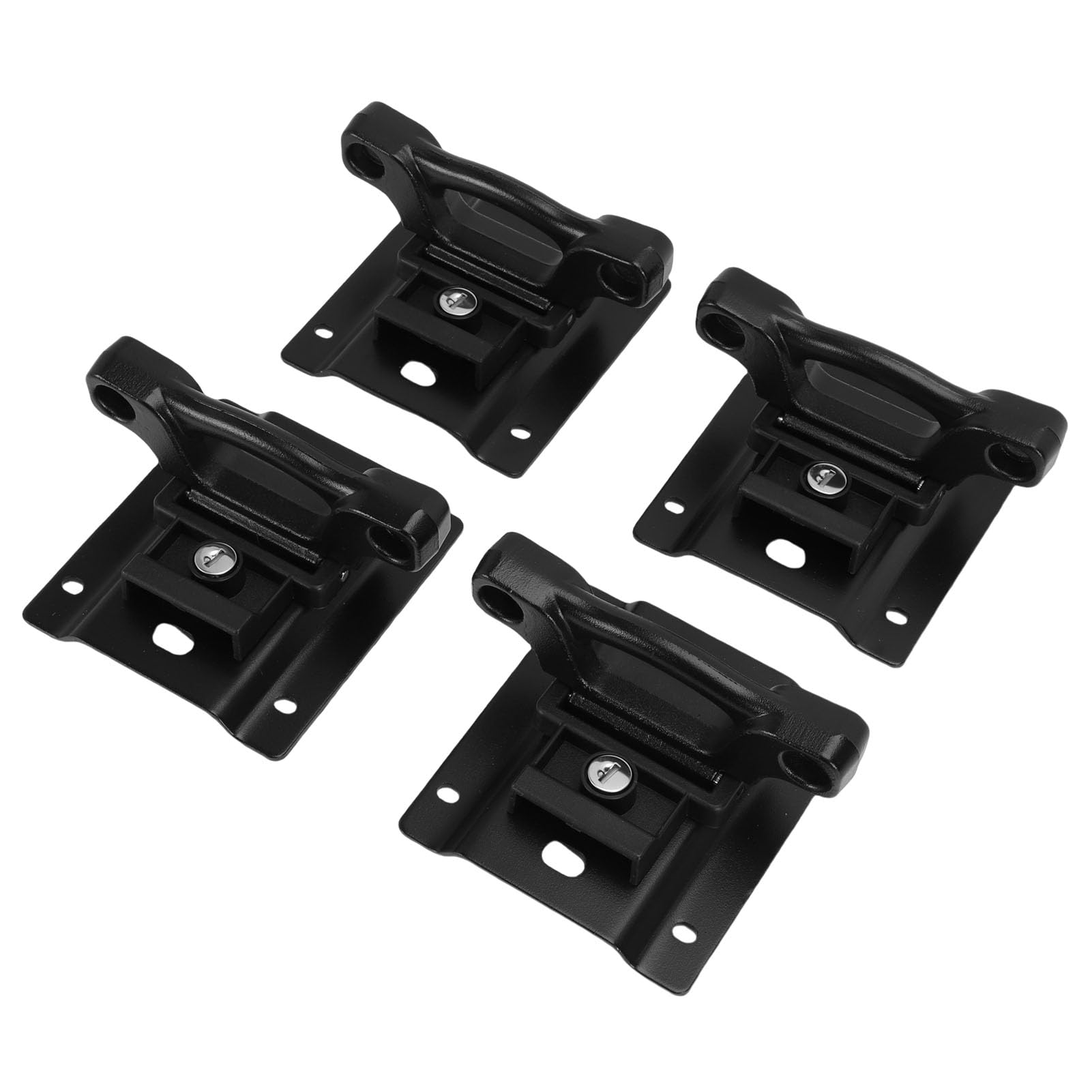 Walfront Anclajes de Amarre para Caja de Camión, Paquete de 4 Anillos de Anclaje de Metal con Acabado Protector, Amarres de Caja de Repuesto para Camiones 2015 a 2025, Seguridad de Carga para