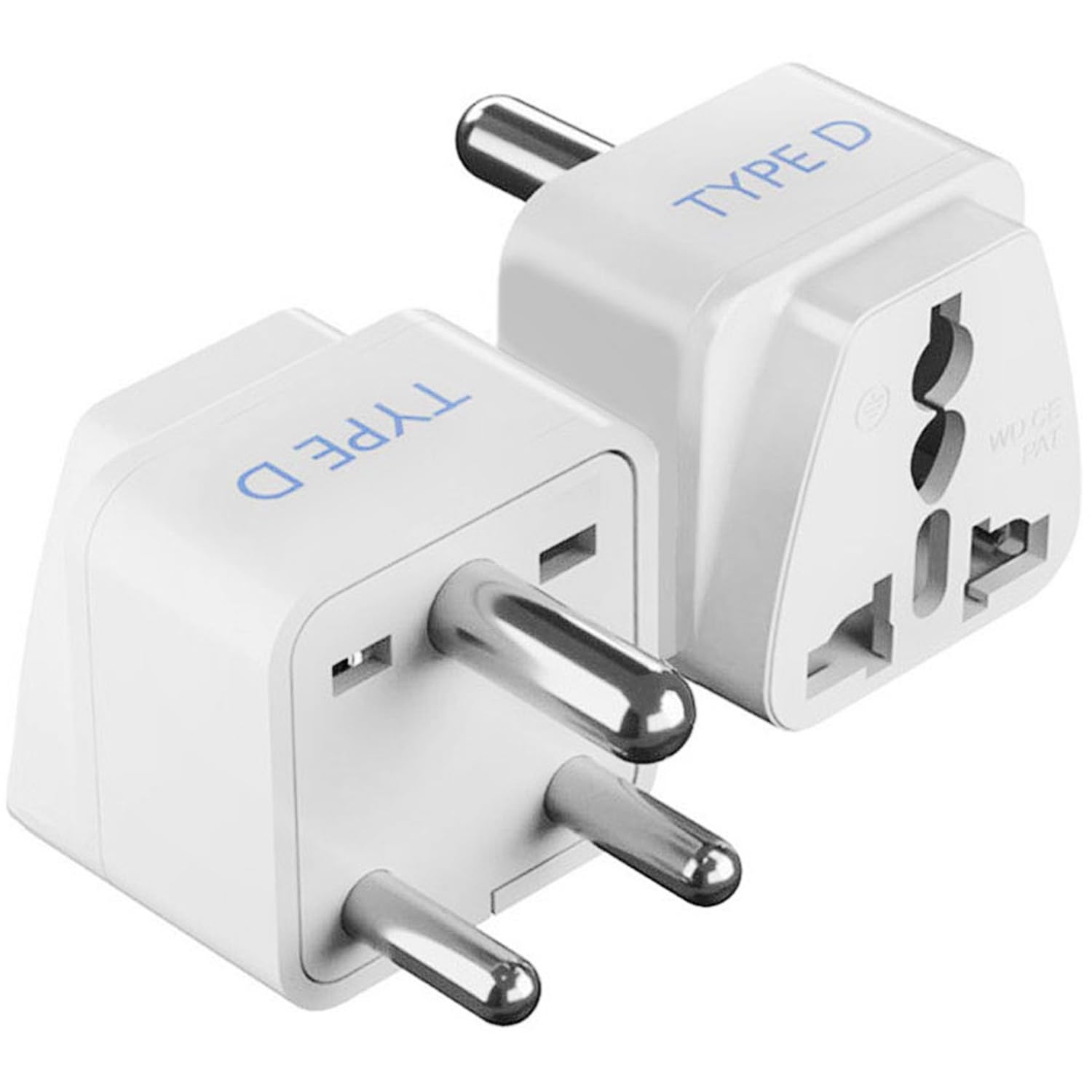 Ceptics Canada to India Converter Plug, World (USA, UK, China & More) Australia to India Plug Converter - Type D USA India Adapter - CE - RoHS - (White) - 2 Pack-image-38