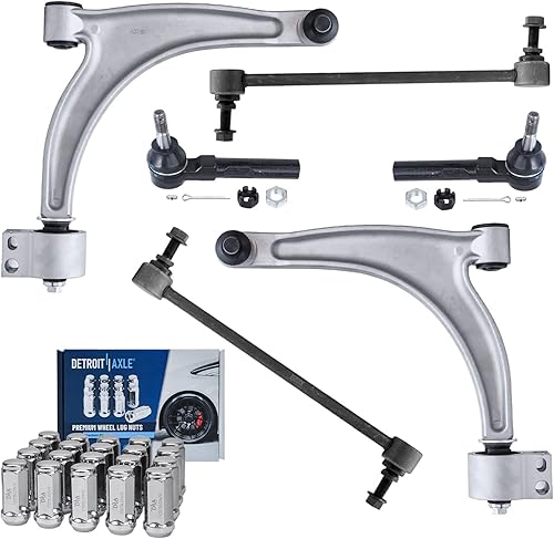 Miniatura 1529 de Detroit Axle - Kit de brazos de control de extremo delantero RWD para Dodge Ram 03-06 2500 3500, 2 brazos de control superior con rótula 2 varillas