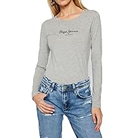 Pepe Jeans New Virginia Maglietta per Donna Slim Fit Maniche Lunghe