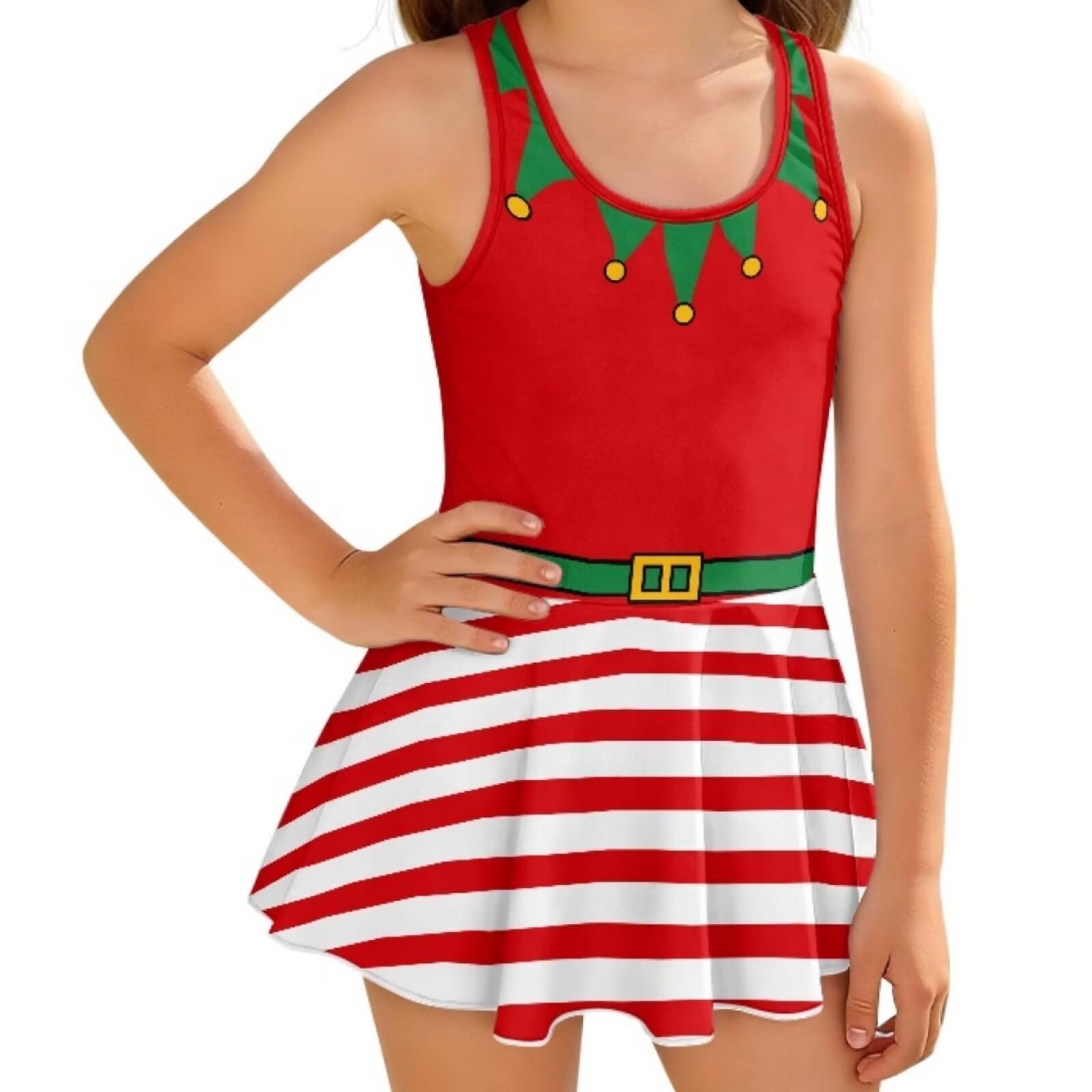KEIAHUAN Gymnastics Leotards for Girls Sleeveless Bodysuit Dance Leotards Performance Costume