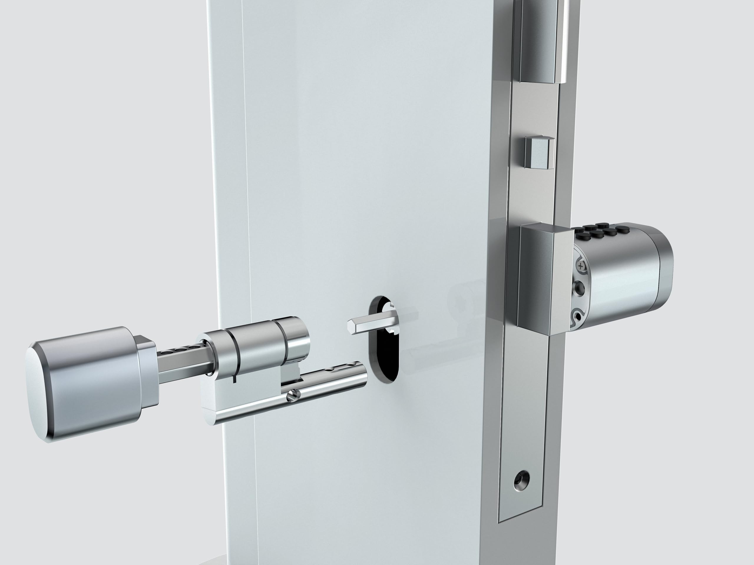 Cerradura Inteligente NAXO ORBE EU para Residencias, Negocios, Renta, Wifi, Bluetooth, Fácil Instalación, Soporte 24/7, Contraseña PIN, Tarjeta Proximidad RFID, App Android iOS