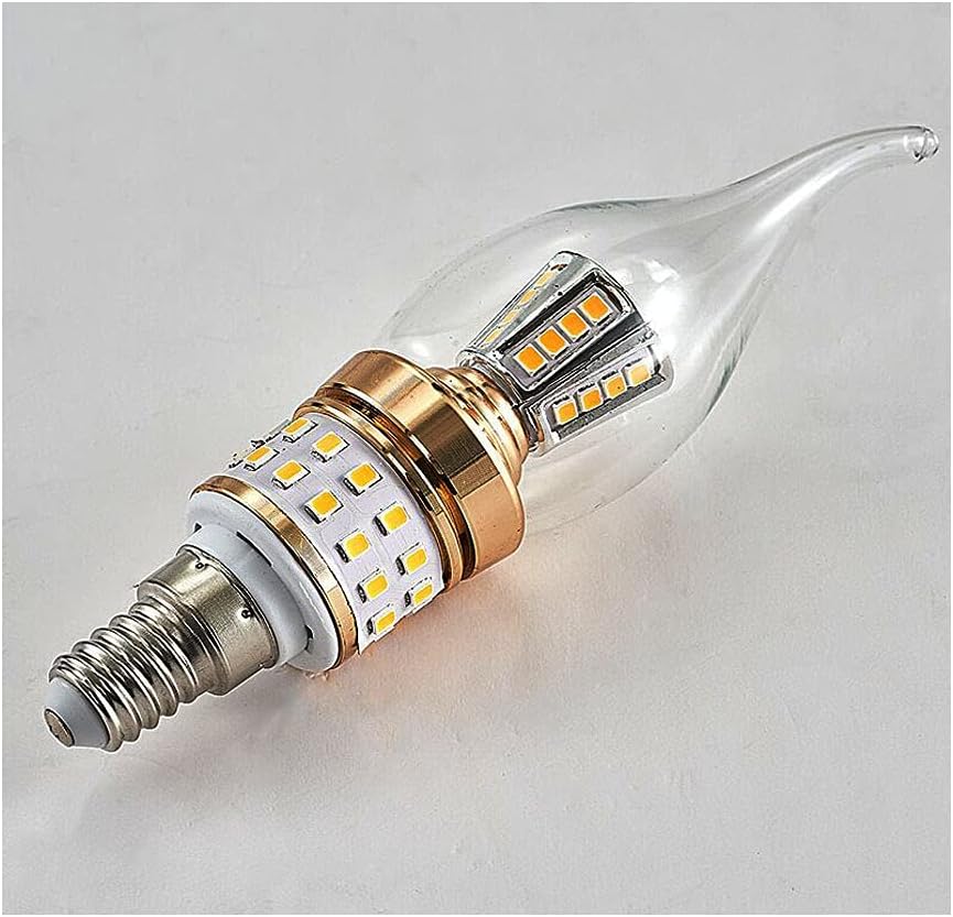 ZYUJIA E14 LED Candle Bulbs 10W Small Screw Candelabra LED Light Bulbs Not Dimmable Warm White 3000K Chandelier Bulbs(Equivalent to 90W) 3 Packs - Image 3