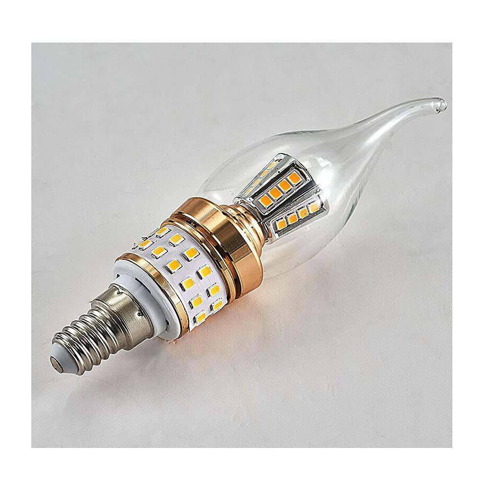 Lampadine a Candela LED E14 Lampadine a LED con Candelabri a Vite Piccola 10W Non Dimmerabili Lampadario Bianco Caldo 3000K Lampade a Risparmio Energetico(Equivalente a 90W)10Pacchi