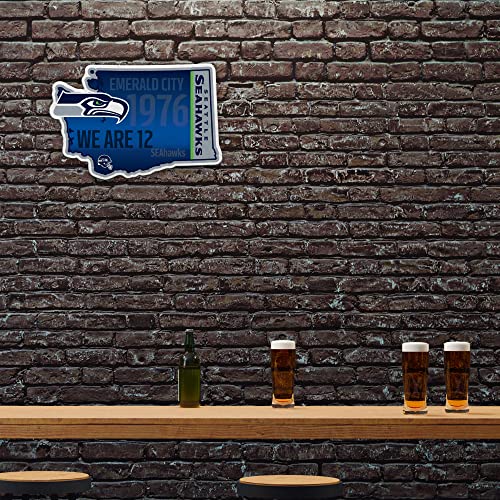 Image of Rico Industries NFL Football State Shape Shape Cut Pennant - Home and Living Room Decor - Soft Felt EZ to Hang