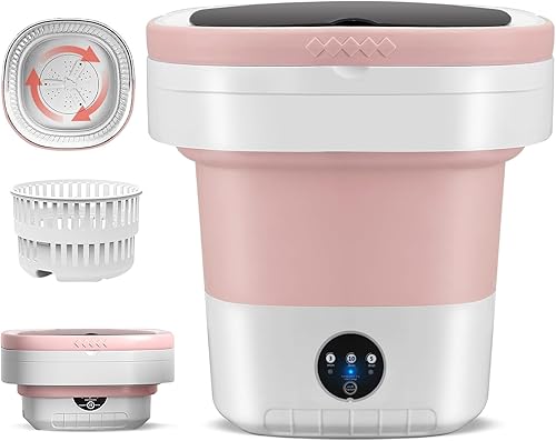 Lavadora portátil de 16 L, mini lavadora de lavandería, 3 modos con cesta giratoria, profundidad de limpieza, ropa interior, ropa de bebé, camisa