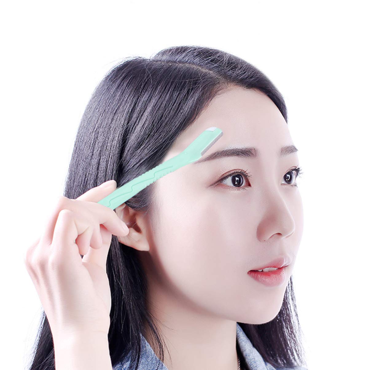 BIUDECO Eyebrow Razor for Women Set of 3 Portable Easy to Control Perfect for Travel Random Color