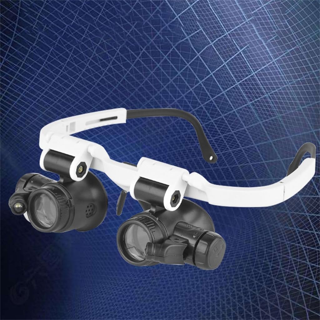 Wearing Magnifying Glass with LED Lamp Repairing Magnifying Glass for Clocks and Watches