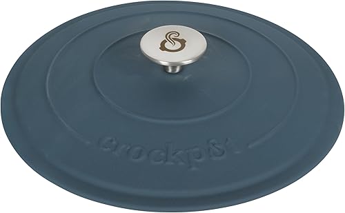 Vista 27 de Crock Pot Artisan - Horno holandés redondo de hierro fundido esmaltado de 5 cuartos de galón, color rosa rubor