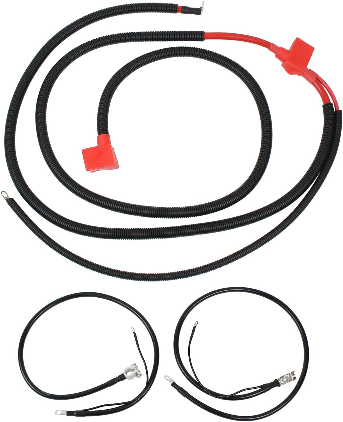 Positive and Negative Starter Battery Cable Kit for Ford F250 7.3 1993-1996, F250 HD 7.3 1997, F350 F Super Duty 7.3 1993-1997