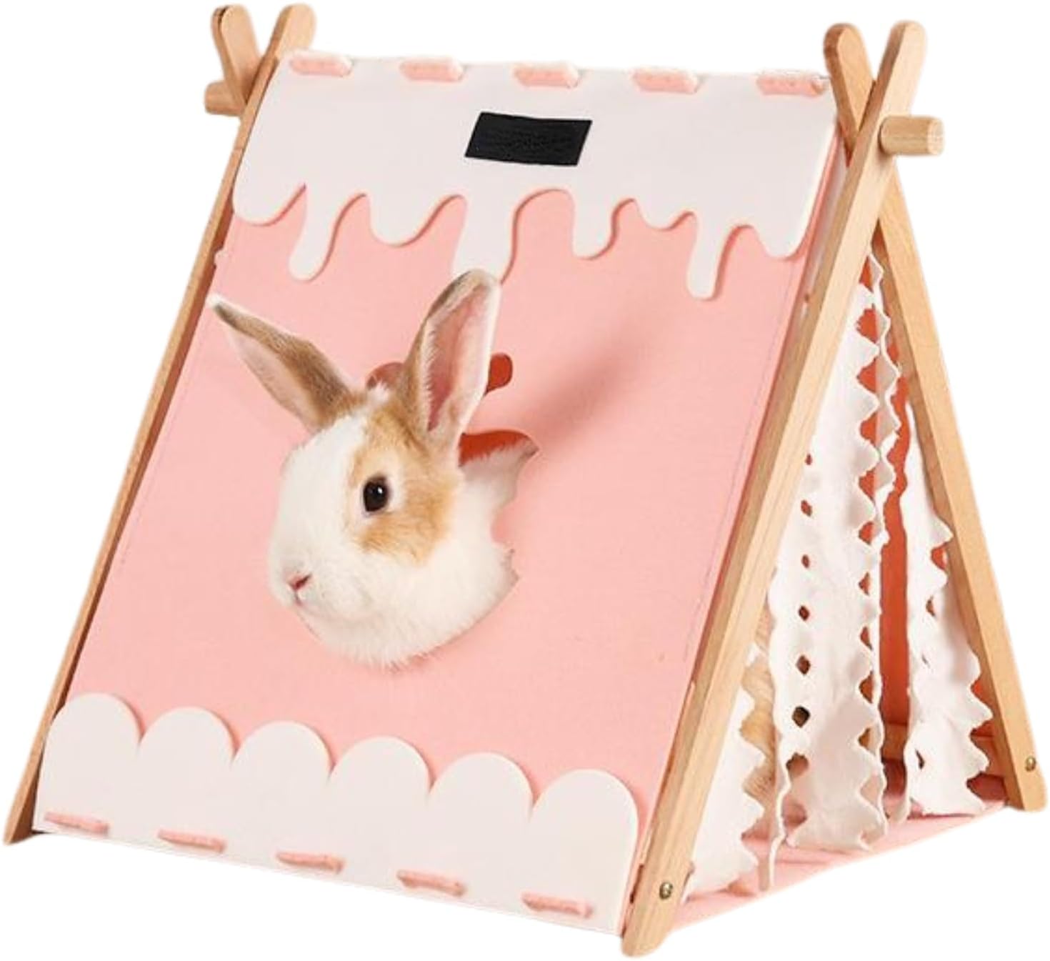 Rabbits Hideout, Small Animal Houses and Habitats, Guinea Pig Tent Cages for Guinea Pigs, Hamster, Rats, Bunny and Other Small Animals, Rabbit Cages Accessories,Usable in All Seasons (Pink)