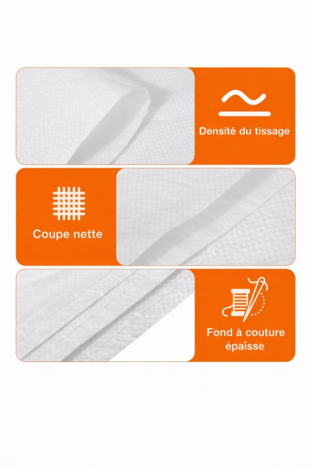 KRUKMAK – Lot de 20 Sacs de Chantier Renforcés Gravat 95x55 cm (Jusqu’à 55 kg) – Usage Professionnel BTP – Polypropylène Tissé Haute Résistance + 20 Colliers de Serrage & Gants – TVA Récupérable - 5