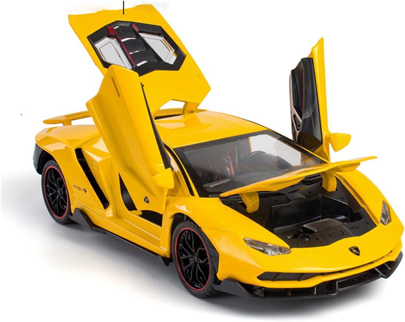 Amazon Co Jp モデルカー 1 24ランボルギーニlp770 4アロイダイキャストモデルメタルカーシミュレーションスポーツカー用 ダイキャストカーグッズ 色 黄色 ホビー
