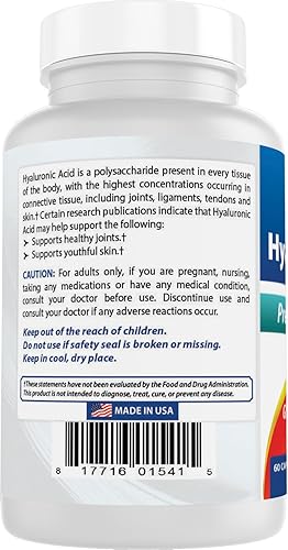 Miniatura 7 de Best Naturals Ácido hialurónico 100 mg 60 cápsulas - Apoya las articulaciones saludables y la piel juvenil