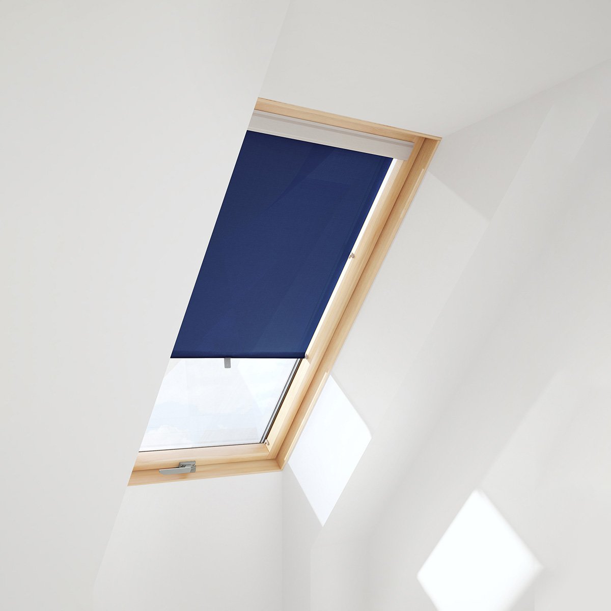 Itzala Store Enrouleur pour VELUX, MK04|MK06|MK08|M04|M06|M08, Bleu Foncé | Tamisage de la lumière, trois positions différentes
