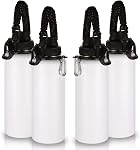 Volhoply 40 oz Insulated Water Bottles Paracord Handle, Stainless Steel Sports Bottle with Spout Lid, Reusable Double Walled Vacuum Metal Travel Cups with Wide Mouth for Adults (Army Green, 1 Set)