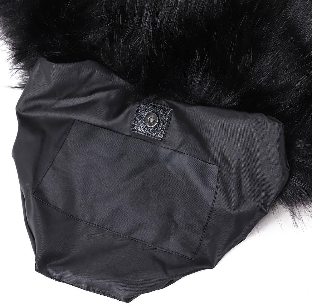 Womens Faux Fur Shoulder Bag Furry Purse Handbag Crossbody Bag Heart Shaped with Shoulder Strap | Faux Fur, Furry, Purse, Heart Shaped, with Shoulder Strap - Image 6