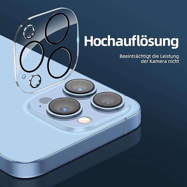 NEW'C 3x für iPhone 13 Pro für Panzerglas (6,1 Zoll) und 3x Kamera Panzer Schutz Glas Kameraschutz für iPhone 13 Pro (6,1 Zoll)+ Staubschutzstöpsel - extrem widerstandsfähig - 9H-Härteglas folie 13 Pro 6,1 Zoll - 1