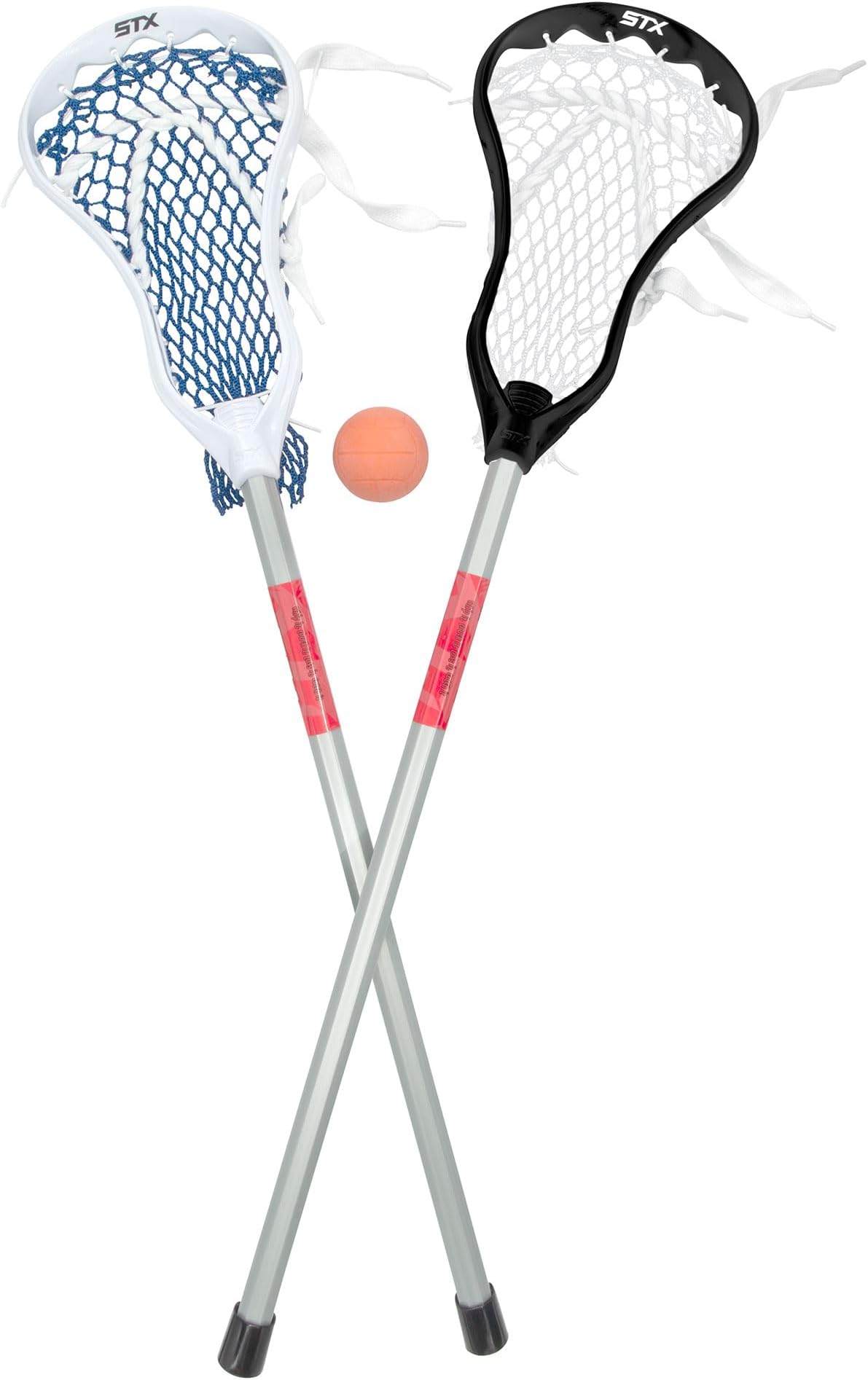 STX FiddleSTX Two Pack Mini Super Power with Plastic Handle and One Ball, 30-Inch, Black & White