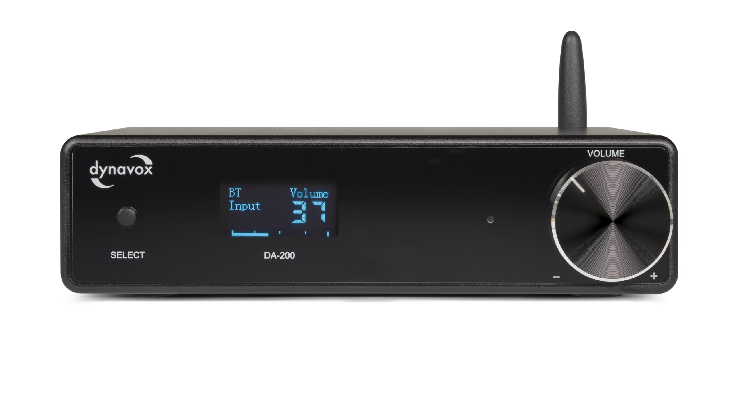Dynavox DA-200 HiFi Verstärker, kompakter Class-D Stereo-Digitalverstärker mit BT 5.0, USB-DAC, optisch & koaxial, Subwoofer Out, edles Aluminiumgehäuse, ideal für PC-Audio & Musikstreaming, schwarz