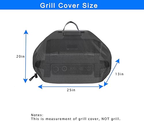 Miniatura 2 de Funda impermeable para parrilla Ninja Woodfire al aire libre, accesorios para parrilla de barbacoa con bolsillo interior para enchufe, compatible