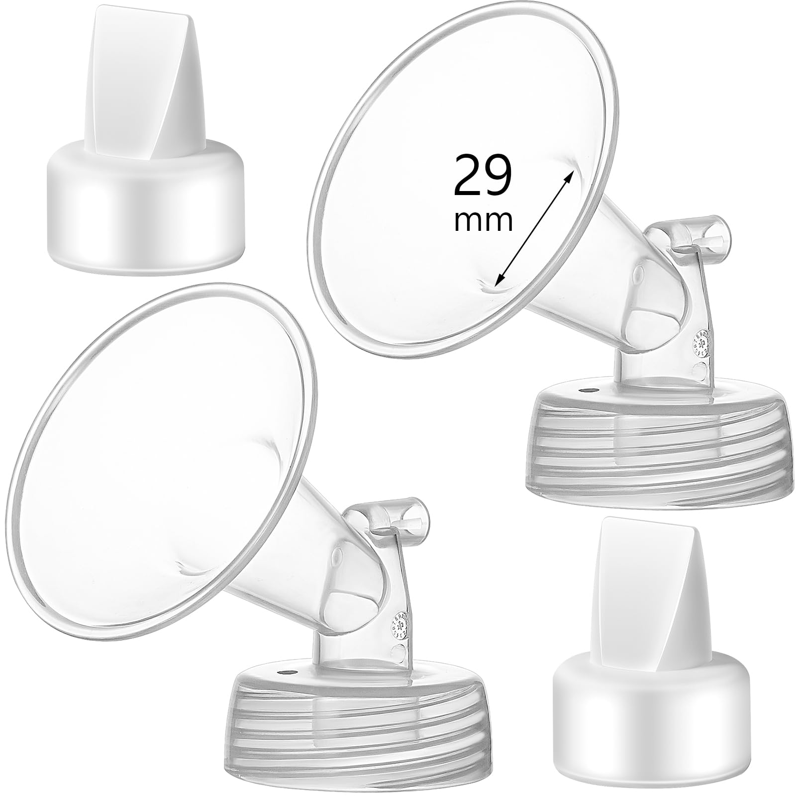 Momstouch 29mm Flange and Duckbill Valve Compatible with Spectra S1 S2 9 Plus Breastpump Replacement to Spectra Pump Parts, Not Original, Replace Spectra Accessories.