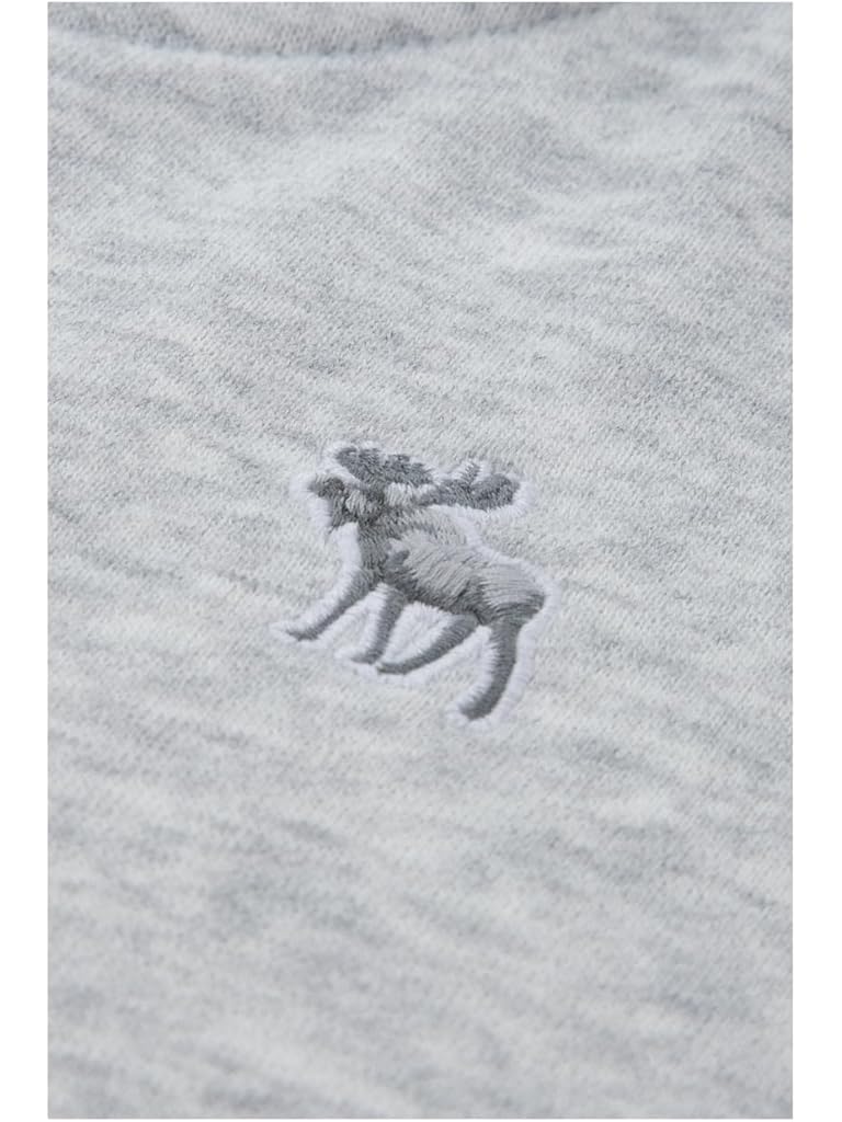 White Abercrombie & Fitch Essentials Full Zip Hoodie (Big Kid)